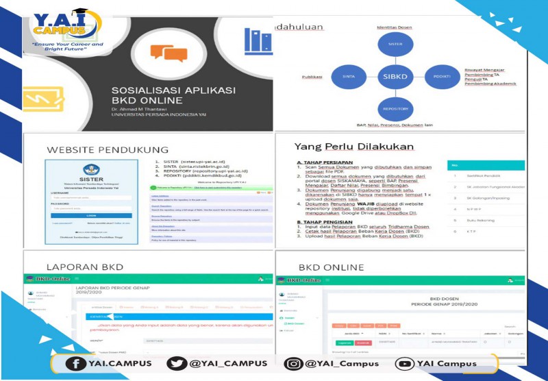 Webinar Pengabdian Masyarakat "Sosialisasi Sistem Informasi BKD dan Penggunaan Repositori Institusi"